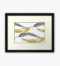 feathers, leaves, graphics Framed Print