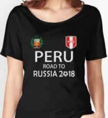 Peru T-shirt Peru Russia Soccer Women's Relaxed Fit T-Shirt