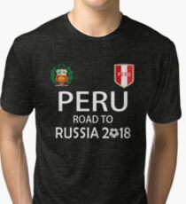 Peru T-shirt Peru Russia Soccer Tri-blend T-Shirt
