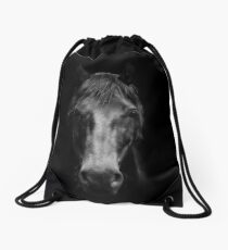 Black Horse Drawstring Bag