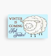 knit faster Canvas Print