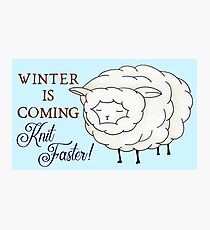 knit faster Photographic Print