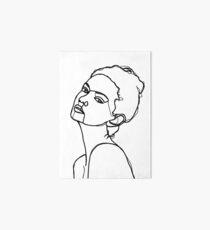 Woman's face one line illustration - Adel Art Board