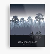 Stranger Things Tribute Art Metal Print