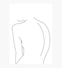 Nude back line drawing illustration - Alex Photographic Print