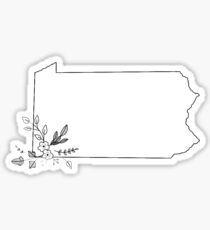 Floral Pennsylvania Sticker