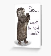 Otter-Valentinsgruß Grußkarte