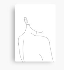 Woman's back line drawing illustration - Alina Canvas Print