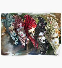 Carnival Masks Venice Poster