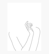 Woman's body line drawing - Alma Photographic Print