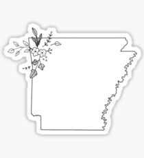 Floral Arkansas Sticker