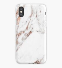 Rose gold vein marble iPhone Case/Skin