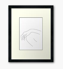 Hand auf Knie Strichzeichnung - Ana Gerahmtes Wandbild