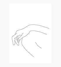 Hand on knee line drawing - Ana Photographic Print