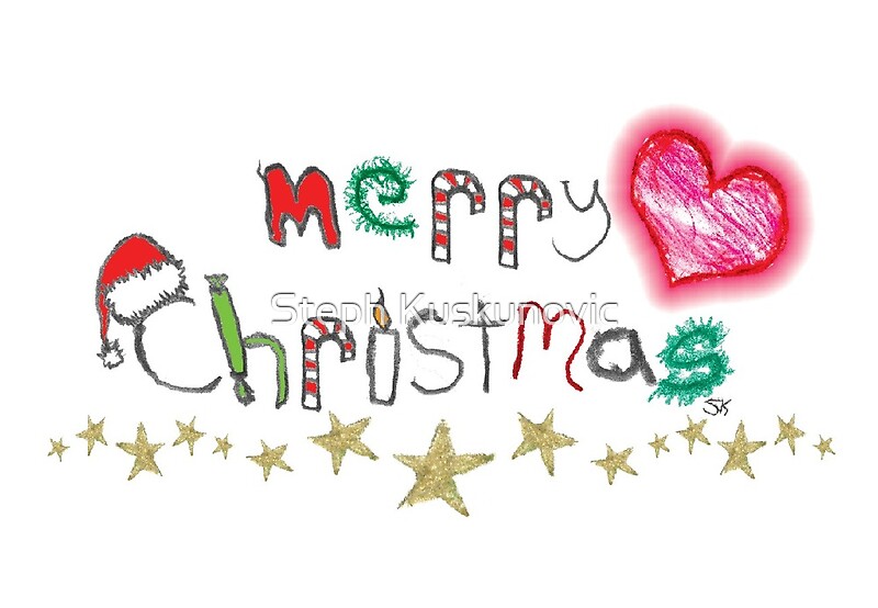 "Merry Christmas Word Art" by Steph (Shortpunk) Kuskunovic  Redbubble