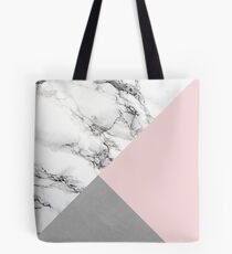 Pink, Marble and Cement Tote Bag