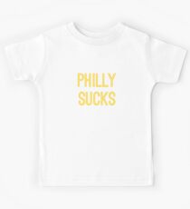 Philly Sucks (Gold Text) Kids Tee