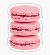 3 Pink Macaroons Sticker