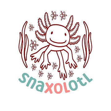 Axolotl Lover Snaxolotl Kawaii Axolotl Food Sweets' Sticker