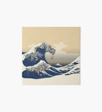 The Great Wave of Pugs Vanilla Sky Art Board
