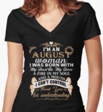 I'm an August woman T-shirt Fitted V-Neck T-Shirt
