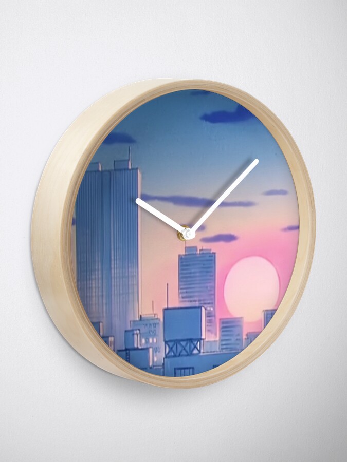Alternative Ansicht von Sailor Moon City Landschaft Uhr