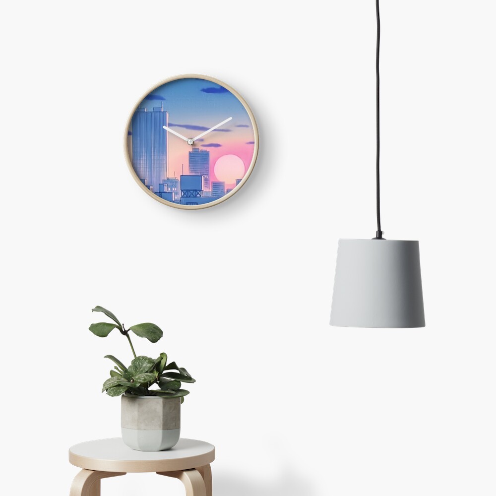Sailor Moon City Landschaft Uhr