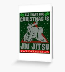 Jiu Jitsu Ugly Christmas Sweater Greeting Card