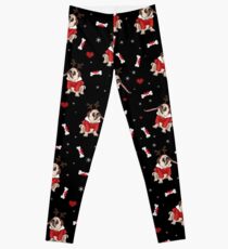 Pug Xmas Pattern Leggings