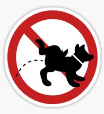 Kein Hundepinkzeichen. Sticker