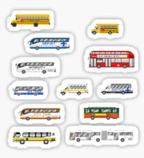 Buses - The Kids' Picture Show - Pixel Art Sticker