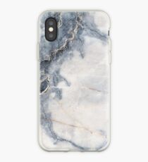 White Marble Blue Marble iPhone Case