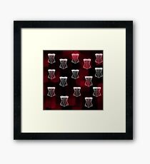 Corset pattern Framed Print
