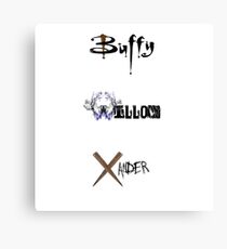 Buffy, Willow, Xander Canvas Print