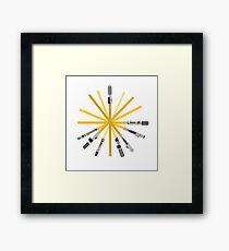 Lightsaber star Framed Print