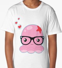 Cute Octopus Nerd Long T-Shirt
