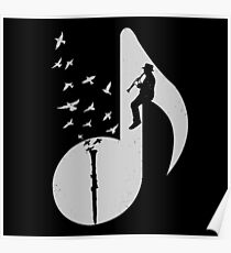 Póster Nota musical, Clarinete,