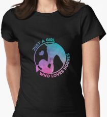 Equestrian Women Girls Love Their Horses Gift Women's Fitted T-Shirt