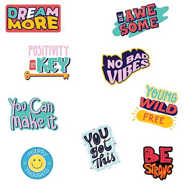 Positivity and Inspirational Sticker Bundle