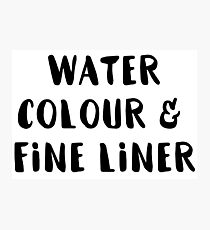Watercolour and Fine Liner Photographic Print