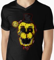 Bloody Golden Freddy FNAF Men's V-Neck T-Shirt
