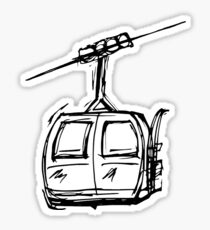 Ski and Snowboard Mountain Gondola Chairlift Sticker