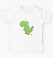 Funny Christmas Dinosaur Tree Rex Kids T-Shirt