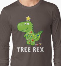 Funny Christmas Dinosaur Tree Rex Long Sleeve T-Shirt