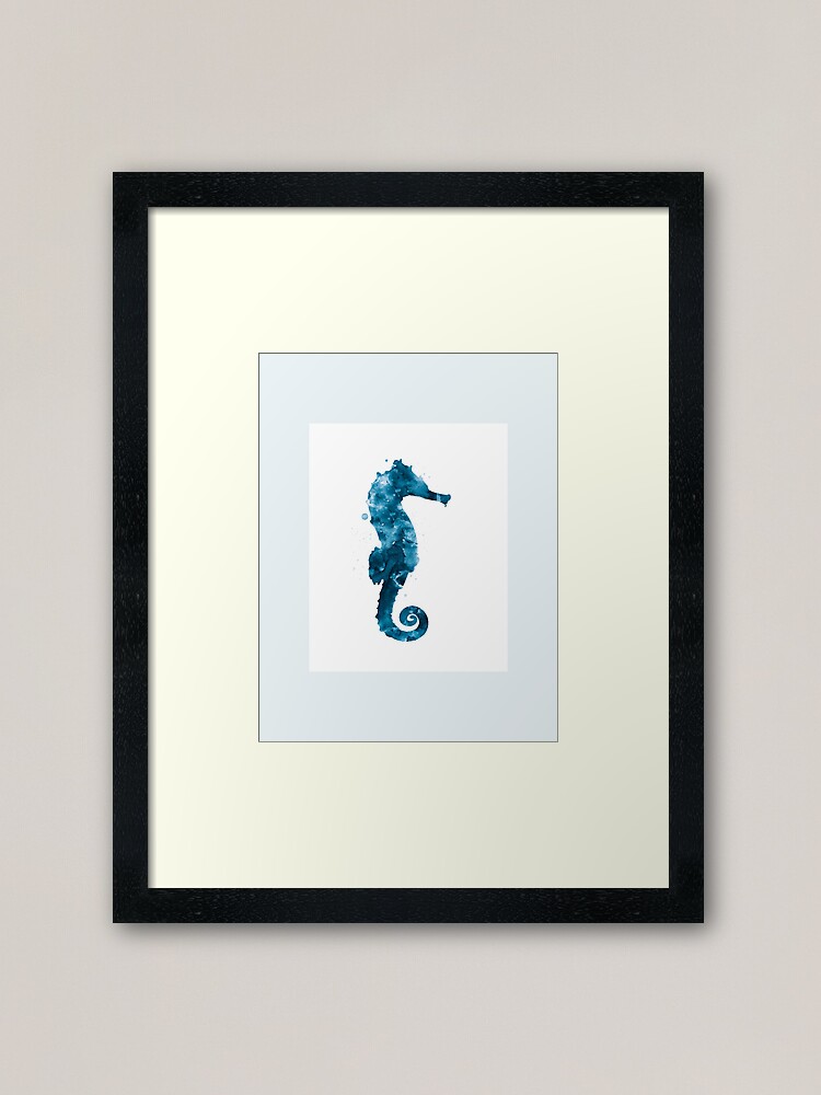 "Seahorse" Framed Art Print by MonnPrint Redbubble