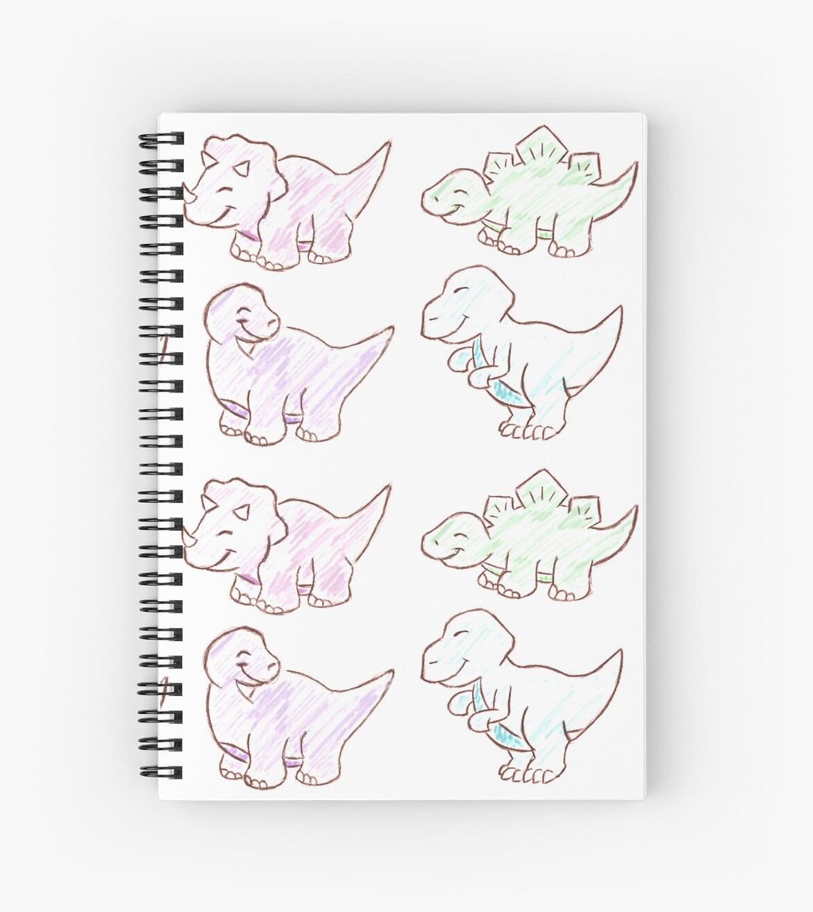 "Dino Skizze" Spiralblock von BushyTailedFox | Redbubble