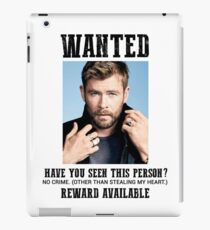 wanted: chris hemsworth iPad Case/Skin