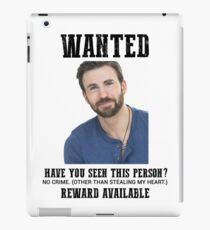 wanted: chris evans iPad Case/Skin