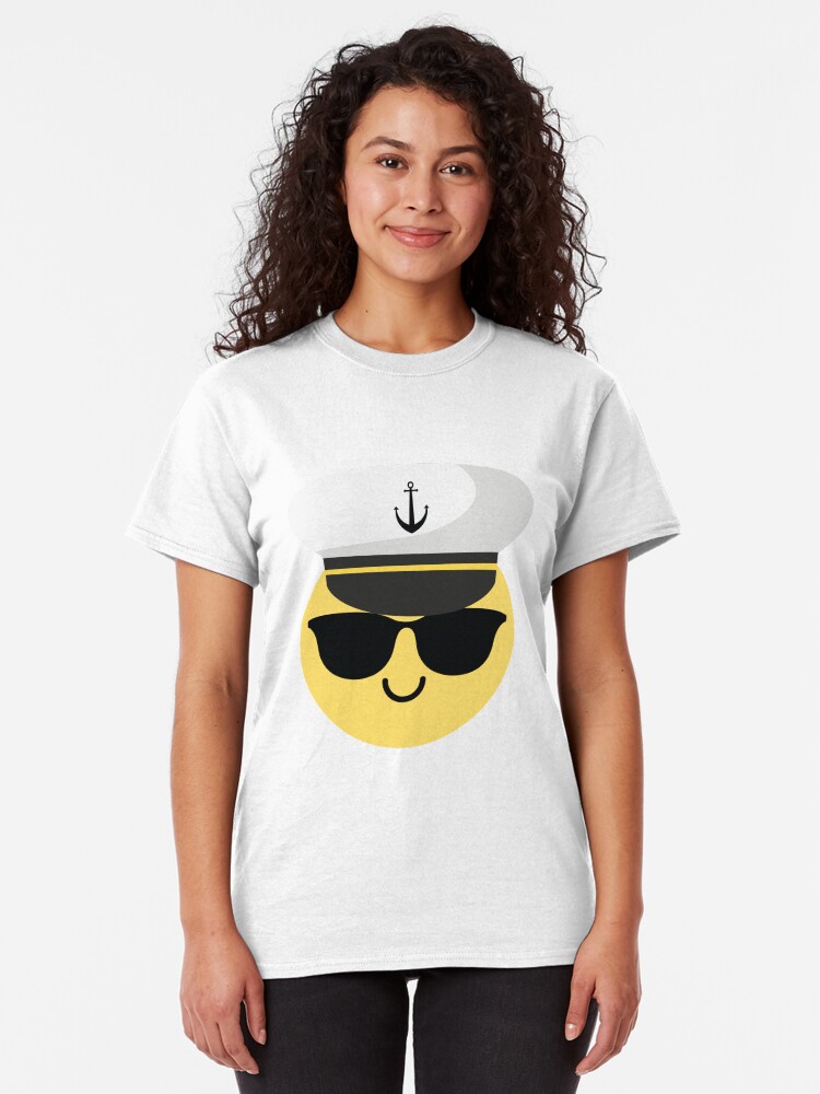 "Captain Sailor Emoji " Tshirt by HippoEmo Redbubble