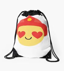 Fireman Emoji Drawstring Bag